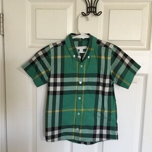 Burberry Nova Check short sleeve green size 6Y